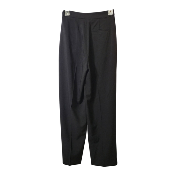 💕Topshop Womens Ultra High Rise Wide Leg Trousers Size 2‎ New Black - Picture 2 of 5